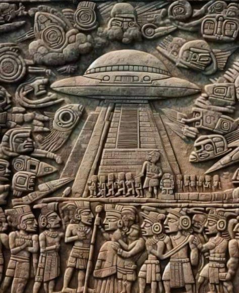 Ancient Astronaut Theory, Alien Photos, Alien Artifacts, Ancient Discoveries, Galactic Federation, Ufo Art, Alien Artwork, Ancient Astronaut, Ancient History Facts