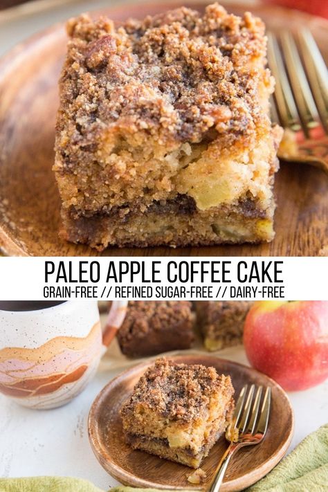 Apple Brunch Recipes, Apple Cinnamon Coffee Cake, Paleo Coffee Cake, Gluten Free Apple Recipes, Healthy Coffee Cake, Gluten Free Coffee Cake, Apple Coffee Cake, Paleo Apple, Gluten Free Coffee