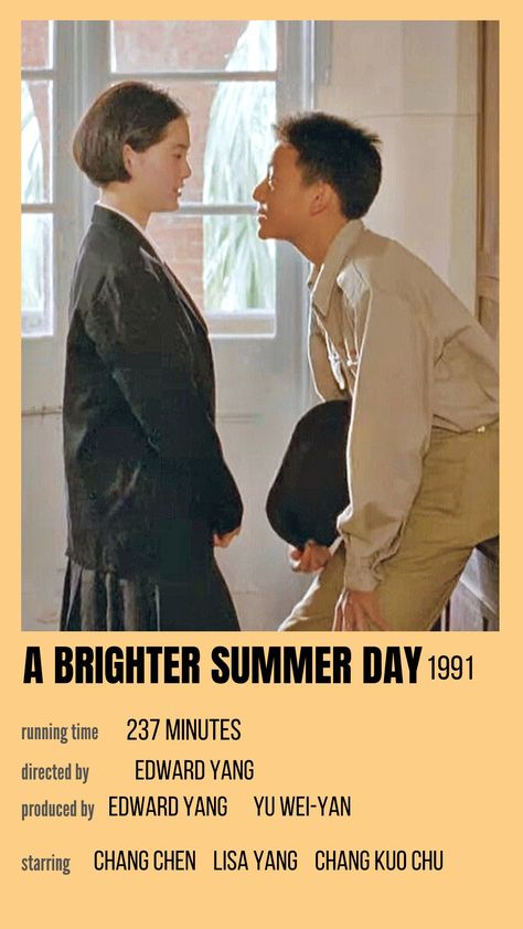 edward yang's a brighter summer day A Brighter Summer Day, New Movies To Watch, Summer Day, New Movies, Movies To Watch, Summer Days, Vintage Posters, Film, Anime