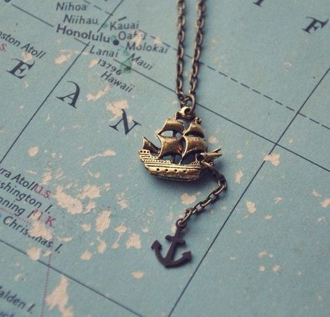 Koby One Piece, Anchor Necklace, Last One, Necklace Etsy, Sailing, One Piece, Map