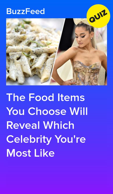 The Food Items You Choose Will Reveal Which Celebrity You're Most Like Am I Pretty Quiz, Celebrity Eating, Celebrity Food, Bff Quizes, Best Friend Quiz, Celebrity Quiz, Celebrity Quizzes, Pregnancy Cravings, Trivia Questions And Answers