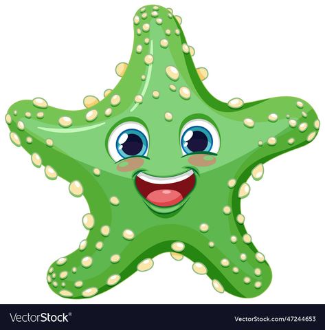 Cartoon Starfish, Cartoon Character Illustration, Cute Starfish, Character Vector, Rock Painting Designs, Painting Designs, Motion Graphic, Big Picture, Cartoon Character