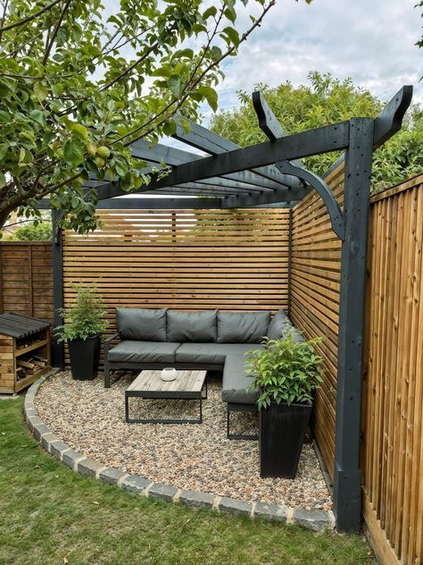 Garden Seating Area Ideas Pergolas, Cold Plunge, Back Garden Design, Budget Garden, Backyard Renovations, Backyard Remodel, Patio Garden Design, Diy Backyard Landscaping, Have Inspiration