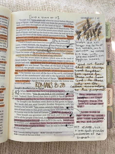 Bible journaling | christian | bible study | faith | Jesus | God | bible ideas New Year Bible Journaling Ideas, Niv Bible Study, Casual Bible Study Outfit, Bible With Notes Section, Highlighting Your Bible, Bible Side Notes, Pretty Bible Notes, Bible Tip Ins, Writing In Bible