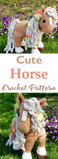 Make a cute stuffed horse toy. horse crochet pattern- pony pattern - crochet pattern pdf - amigurumi amorecraftylife.com #crochet #crochetpattern Pony Crochet Pattern Free, Horse Crochet Pattern Free Amigurumi, Amigurumi Horse Pattern, Crocheted Horse Pattern Free, Crochet Horses, Free Crochet Horse Pattern, Amigurumi Horse Free Pattern, Free Horse Crochet Pattern, Crochet Horse Pattern Free Amigurumi