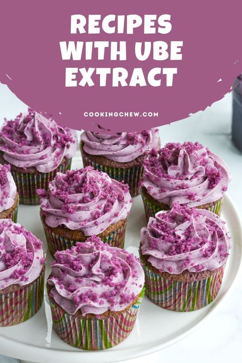 Ube Ice Cream Recipe With Machine, Ube Flavoring Recipes, Ube Muffins Recipe, Ube Brownies Recipe, Ube Extract Recipe, Ube Cookies, Ube Dessert Recipe, Ube Dessert, Ube Extract