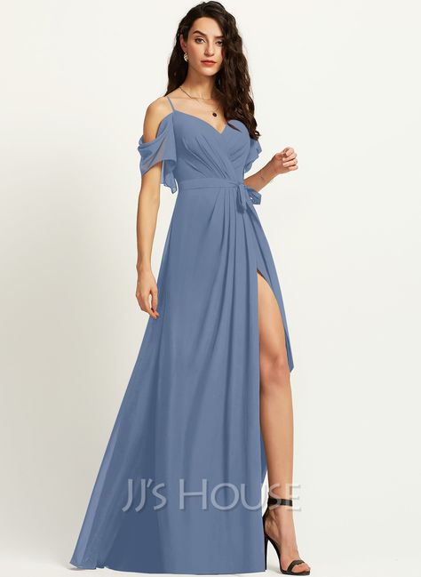 A-Line V-neck Floor-Length Chiffon Bridesmaid Dress With Ruffle (007251613) - JJ's House Jj House, Floor Length Chiffon Bridesmaid Dresses, Chiffon Bridesmaid Dress, Long Bridesmaid Dresses, Chiffon Bridesmaid, Custom Dresses, Bridesmaid Dress, Floor Length, Custom Sizing