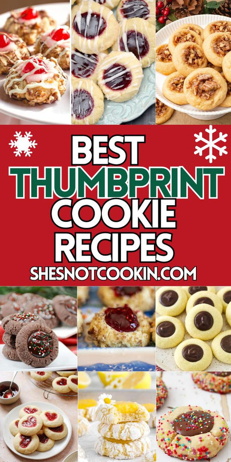 Giant Eagle Thumbprint Cookies, Molasses Thumbprint Cookies, Wedding Tea Cookies, Choc Thumbprint Cookies, Caramel Thumbprint Cookies Recipe, Coconut Thumbprint Cookies Recipe, Hot Cocoa Thumbprint Cookies, Swiss Fudge Cookie Recipe, Samoa Thumbprint Cookies