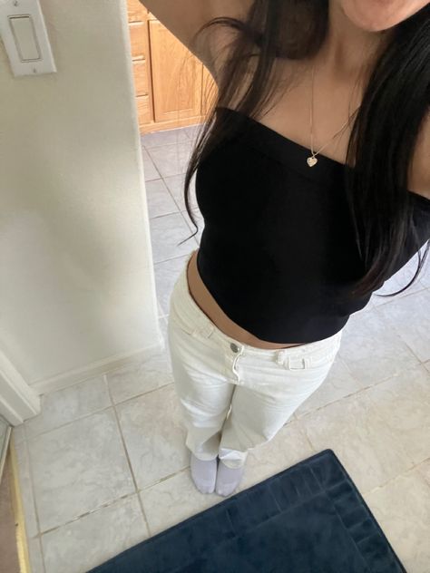 #summer #summerfits #outfitinspo #tubetop #black #whitepants #jeans #summer #beach #schoolfits #schooloutfit #outfitideas #outfitstyle #goldjewellery #summerstyle #vibes #fun #beachday #countryclub Black Tube Top Outfit Summer, Tube Top Outfit Summer, White Tube Top Outfit, Black Tube Top Outfit, Tube Top Outfit, Tube Top Outfits, Top Summer Outfits, White Tube Top, Black Tube Top