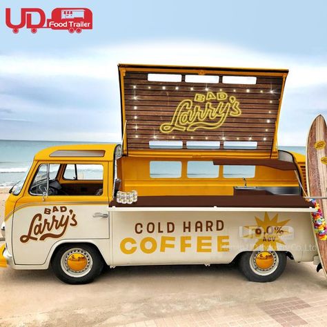 Vw Bus Food Truck, Coffee Bus, Food Bus, Kombi Food Truck, Kombi Trailer, Foodtrucks Ideas, Coffee Food Truck, Ice Cream Coffee, Pizza Truck