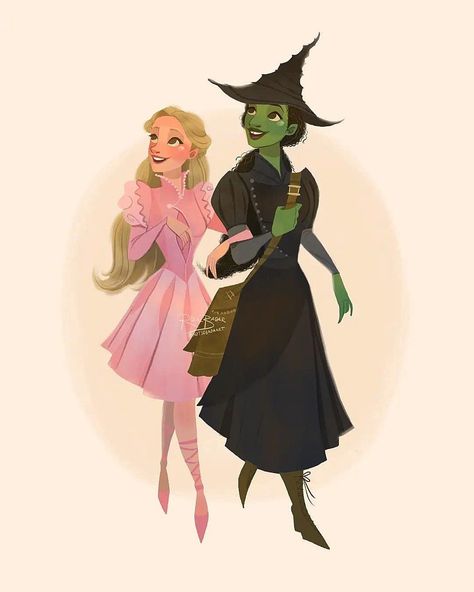 Wicked Fanart, Wicked 2024, Witches Art, Wizard Oz, Theater Things, Broadway Wicked, Wicked Art, Wicked Movie, Elphaba And Glinda