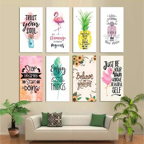 Busy Walls Decor, Wall Thought Frame, Sintra Board Wall Design, Wedding Night Bedroom, Quotes Frame, Sintra Board, Night Bedroom, Colorful Room Decor, Cheap Wall Decor