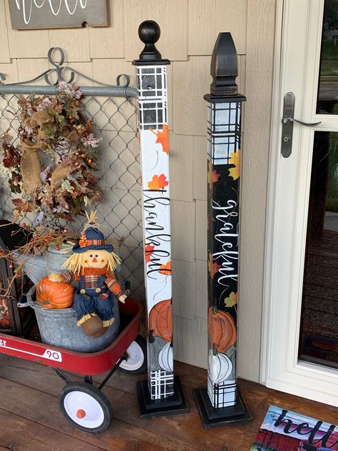 Midwest Decor, Fall Primitives, Painted Fence, Fall Eats, Pumpkin Ornaments, Fall Wood Crafts, Fall Pumpkin Crafts, Fence Pickets, Fall Decor Diy Crafts