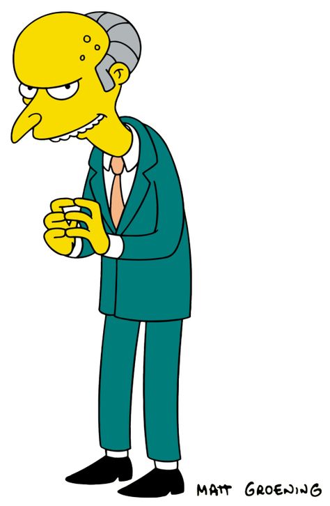 Charles Montgomery Burns from The Simpsons Mr Burns Simpsons, Charles Montgomery, Montgomery Burns, Simpsons Party, Mr Burns, The Simpsons Movie, Simpsons Drawings, George Burns, Simpsons Characters