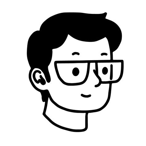 Vet Illustration, Simple Avatar, Doodle People, 심플한 그림, Simple Character, Face Illustration, 캐릭터 드로잉, People Illustration, Line Illustration