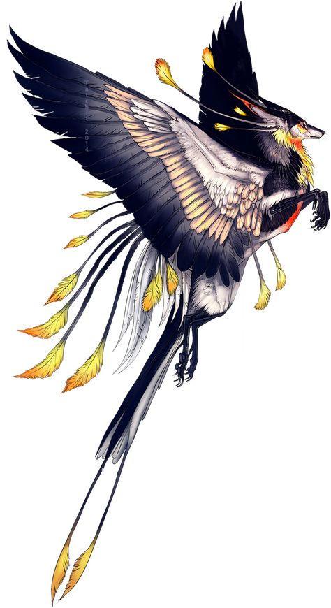 Winged Tropic Feonix - Tatchit Bust Commission, Creature Fantasy, Elemental Powers, Mythical Animal, Rare Species, Exotic Bird, Fantasy Creatures Art, Mythical Creatures Art, Mythological Creatures