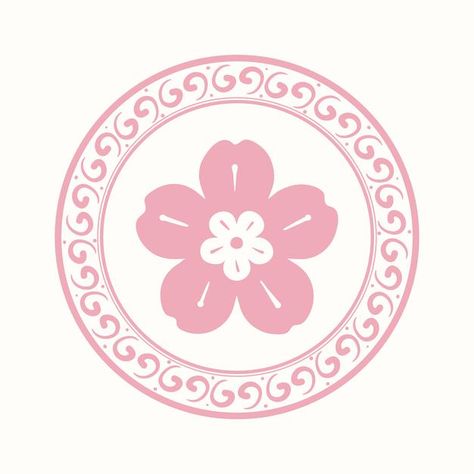 Sakura Wall, Candle Logo Design, Chinese Flowers, Jewelry Logo Design, Sakura Art, Pink Sakura, Flower Logo Design, Flower Symbol, Sakura Flower