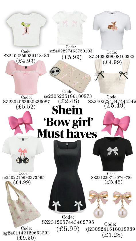 Shein Coquette, Shein Id, Bow Coquette, Shein Outfits, Pink Aesthetic, Cute Outfits, Outfit Inspo, Pink, Clothes