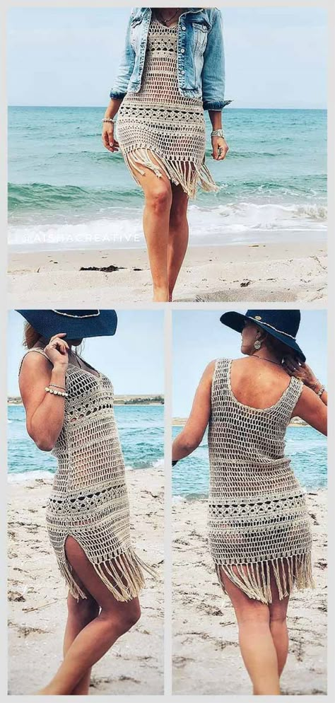 Women Crochet Dress Fashion Crochet Summer Dresses Pattern, Crochet Bathing Suit Cover Up, Crochet Beach Dress Pattern, Crochet Beach Wear Pattern, Crochet Dress Beach, Crochet Short Dresses, Knit Beach Dress, Lace Beach Dress, Crochet Beach Wear