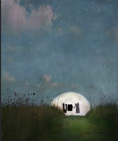 Moonstruck by Jamie Heiden Jamie Heiden, Arte Peculiar, Arte Inspo, Limited Edition Art Print, Pretty Art, Night Sky, Aesthetic Art, Landscape Art, Art Inspo