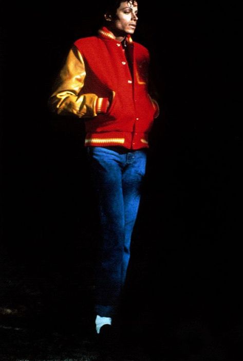 Thriller Outfit, Thriller Video, Varsity Jacket Outfit, Michael Jackson Hot, Money Shot, Michael Jackson Thriller, He Is My Everything, Joseph Jackson, Michael Jackson Pics