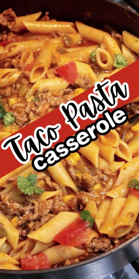 Stovetop Taco Casserole, 90 Day Fiance Taco Pasta, Easy Stovetop Pasta Recipes, Taco Pasta With Velveeta, Easy Cheesy Taco Pasta, Tex Mex Pasta Casserole, Cheesy Taco Pasta Bake, Taco Casserole With Pasta, Stove Top Supper Ideas