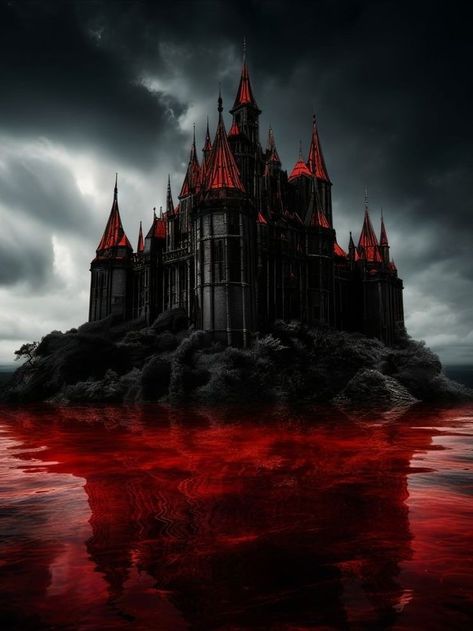 Gothic Castle Aesthetic, Vampire Castle, Please Leave Me Alone, Red Gothic, Dark Castle, Gothic Castle, Black Castle, Castle Aesthetic, Haunted Castle