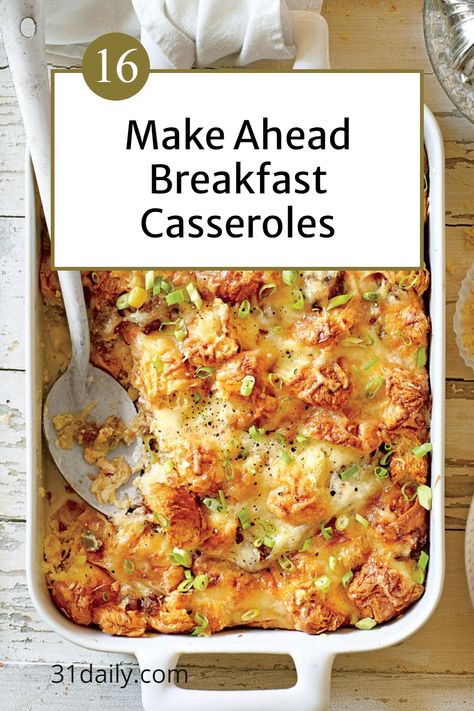 Whether it's brunch season or simply a hectic morning, make ahead breakfast casseroles are the perfect solution to feed your hungry people! Make Ahead Brunch Recipes, Beautiful Brunch, Make Ahead Breakfast Casserole, Thanksgiving Brunch, Thanksgiving Breakfast, Breakfast Yummy, Breakfast For A Crowd, Brunch Casserole, Hot Breakfast