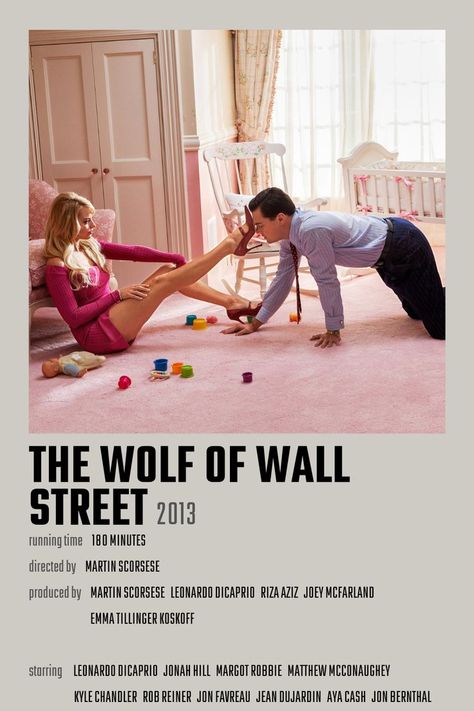 Wolf Of Wall Street Poster, Wall Street Movie, Street Poster, The Wolf Of Wall Street, Movies To Watch Teenagers, New Movies To Watch, Girly Movies, Movie Wall Art, Film Posters Minimalist