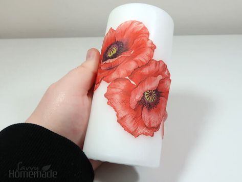 DIY Decoupage Candles The Easy Way Decoupage Candles Taper, Decoupage On Candles, Napkin Candle Decoupage, Decopage Candle, Pillar Candles Diy, Perfect Makeup Tutorial, Decoupage Candles, Diy Decoupage, Candle Crafts