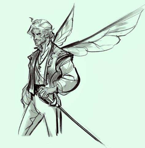 Male Fairy Aesthetic, Male Faerie Art, Male Fairies, Man Fairy, Sun Fairy, Male Fairy, Fairy Boy, Fairy Drawings, Dnd Stuff