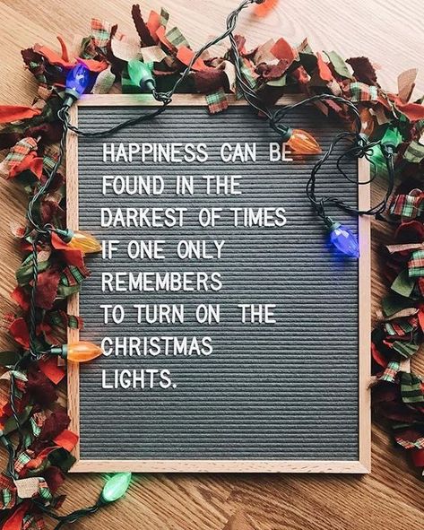 Letterboard Signs, Message Board Quotes, Create Happiness, Quotes Christmas, Felt Letter Board, Felt Letters, Christmas Time Is Here, Felt Board, Kwanzaa