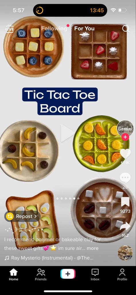 Tictactoe Clay Board, Christmas Clay Tic Tac Toe Board, Waffle Tik Tak Toe, Air Dry Clay Projects Tik Tak Toe, Polymer Clay Tik Tak Toe, Toc Tac Toe Clay, Air Dry Clay Ashtray Aesthetic, Tictactoe Board Clay, Clay Waffle Tic Tac Toe Board