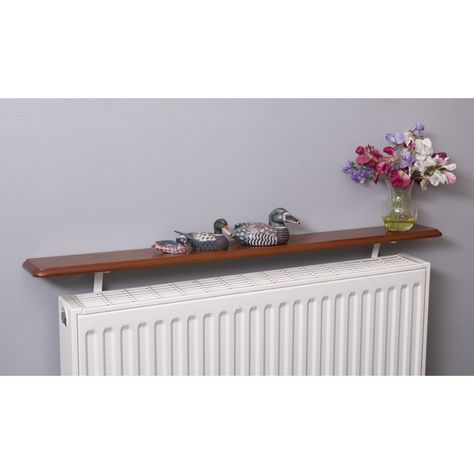 Easy Fit Radiator Floating Shelf Radiator Shelf, Bracket Shelf, Rack Shelf, Floating Shelf, Wall Mounted Shelves, Oak Finish, Home Office Furniture, Cabinet Furniture, Wall Display