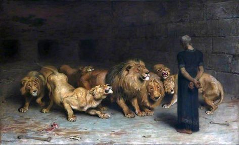 https://flic.kr/p/KheUvA | rivière, briton - Daniel in the Lion's Den | Briton Rivière  1840-1920  Engeland Daniel In The Lion's Den, Daniel And The Lions, Lion's Den, Walker Art, Cool Captions, Art Uk, Youtube Art, Bible Stories, British Artist