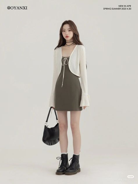 Acubi Dress Outfit, Oyanxi Outfits, Chinese Summer Fashion, Donna Outfits, Everyday Fashion Outfits, Ulzzang Fashion, 가을 패션, Kpop Outfits, Korean Outfits