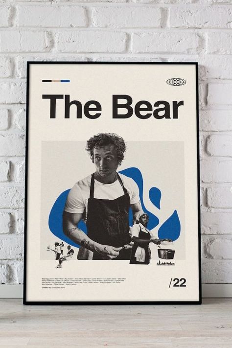 The Bear Poster for Your Kitchen | Sexy Valentine's Gifts for fans of the Bear | at Quantum Design Store | gifts for him | gifts for her | gifts for the cook | gifts for foodies | Valentine's Day gift guide | coolmomeats.com The Bear Show, The Bear Poster, Cook Gifts, Bear Poster, Maximalist Home Decor, Chicago Poster, Gifts For Foodies, Art Apartment, Yes Chef