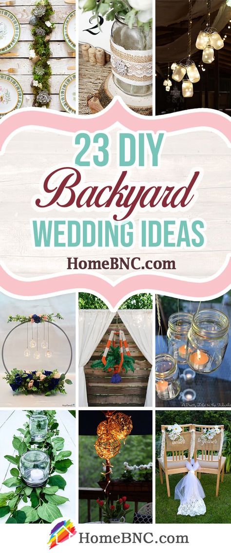 Best DIY Backyard Wedding Ideas - From seating to lighting and banners, there are numerous ways you can approach this too. If you need some extra guidance, you can check out the list of our favorite homemade wedding ideas.