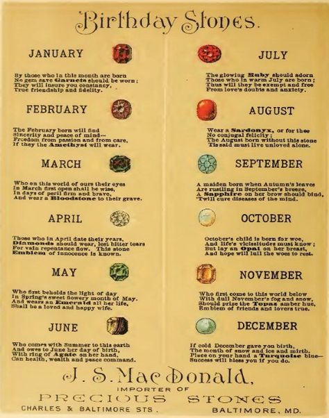 Meaning of Birthstones - Birthstone Symbols & Powers Birthday Stone, Under Your Spell, Spell Book, Book Of Shadows, Oral Health, Healing Stones, Crystals And Gemstones, Runes, Different Types