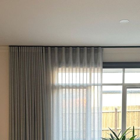 Shade Collective on Instagram: "@silentglissltd 6840 ceiling mount track in black 🖤 . . . . . #shadecollective #silentgliss #curtainsmelbourne #design #curtains #interiordesign #wavecurtain" Ceiling Mounted Drapery Track, Ceiling Curtains Track, Curtain Tracks Ceiling, Track Curtains Ceiling, Ceiling Track Curtains, Track Curtains, Ceiling Mounted Curtain Track, Ceiling Mounted Curtains, Ceiling Curtain Track