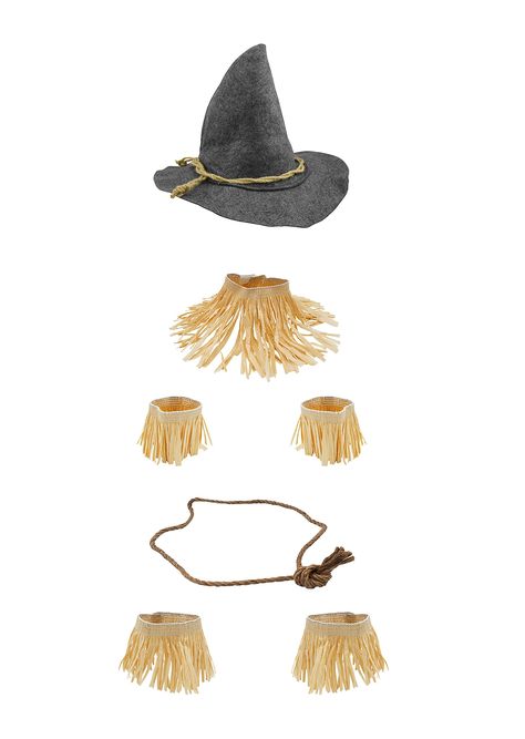 PRICES MAY VARY. Complete your Scarecrow look! Cosplay Set includes Black Felt Hat and Fake straw kit with rope belt. Each fake straw cuff features elastic to allow for more than one size. Hat is 22 1/4" in circumference. Neck piece does have loop and hook closure to keep in position. Great for Halloween, Cosplay, Pretend, Fall Festivals and more. Complete scarecrow costume accessory set kit This season follow the yellow brick road and complete your favorite scarecrow costume with this comfortab Cute Scarecrow Costume, Scarecrow Costume Women, Dj Costume, Halloween Costumes Scarecrow, Gnome Costume, Scarecrow Hat, Follow The Yellow Brick Road, Scarecrow Costume, Fantasy Fest