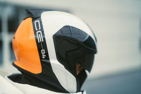 BMW Motorrad Definition CE 04 Is Probably The Coolest Electric Scooter Yet | Carscoops Helmet Concept, Bmw Concept, Custom Motorcycle Helmets, Sci Fi Design, Helmet Design, Transportation Design, Bike Helmet, Motorcycle Helmet, Bike Design