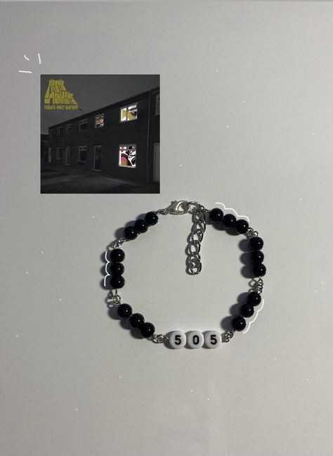 inspired by the song "505" by Arctic Monkeys  🎧 The Neighborhood Bracelet, Arctic Monkeys Jewelry, 505 Bracelet, Alexander Trusova, Arctic Monkeys Bracelet, Song Bracelet, Arctic Monkeys Merch, Concert Bracelets, Monkey Jewelry