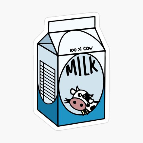 Get my art printed on awesome products. Support me at Redbubble #RBandME: https://www.redbubble.com/i/sticker/Dairy-Cow-Milk-Carton-Lactose-by-maura41/156417899.JCQM3?asc=u Milk Carton Design, Milk Sticker, Love Dairy, Carton Design, Cow Milk, Dairy Cow, Dairy Cows, Milk Carton, Milk Cow