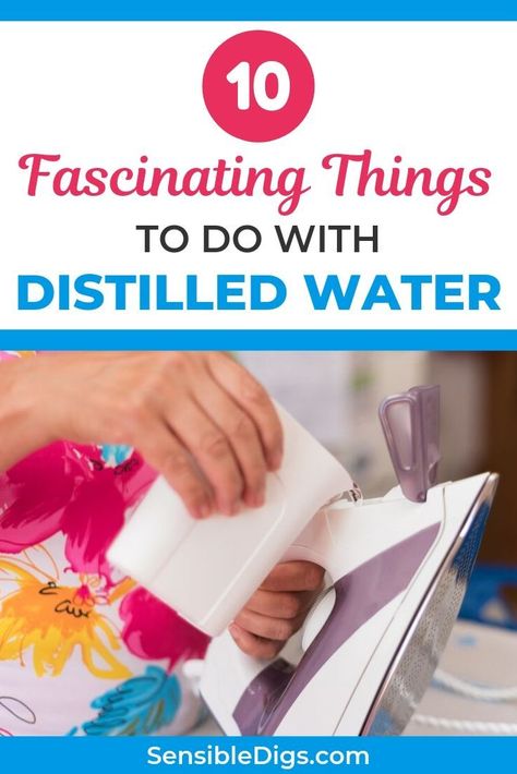 Distilled water is just that: water. But it doesn't contain any contaminants, metals or minerals. This makes it safe to use in so many different contexts. Our interesting guide shows you 10 ways to get the best out of distilled water. #distilledwater #distillation #drinkingwater #drinkwater Distilled Water Diy, Kids Crafts Organization, Diy Water, Water Filtration System, Crafty Kids, Distilled Water, Water Filtration, Backyard Fun, Diy Household