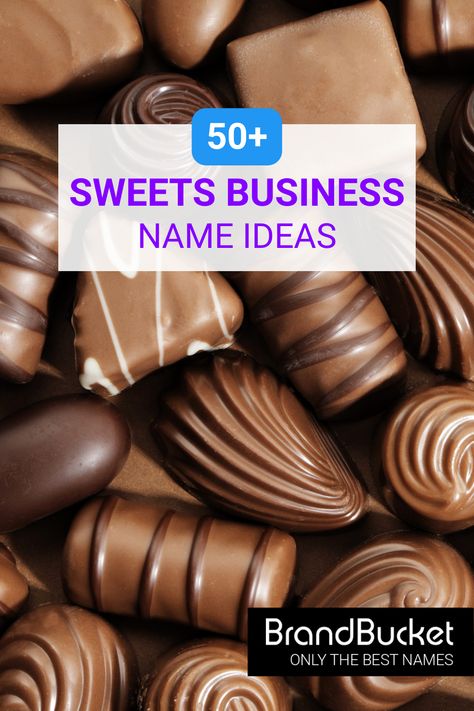 In search of amazing Sweets Business Name? You’ve come to the right place! Check out premium business names and get a domain to match! Dessert Business Names, Dessert Business Name Ideas, Dessert Business Name Ideas catchy, cake shop names, Candy Shop Business, candy shop names ideas, names for candy shop, name of candy shop, premium domain names, business name generator, business names Chocolate Shop Names Ideas, Sweets Business Name Ideas, Dessert Shop Names Ideas, Dessert Business Names, Creative Business Names List, Business Name Ideas Catchy, Cake Shop Names, Cake Business Names, Names Of Candy