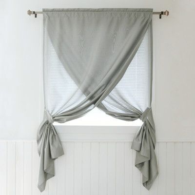 Small Window Treatments, Farmhouse Window Treatments, Bathroom Window Curtains, Bathroom Window Treatments, Small Window Curtains, Bathroom Window, Plain Curtains, No Sew Curtains, Luxurious Bed