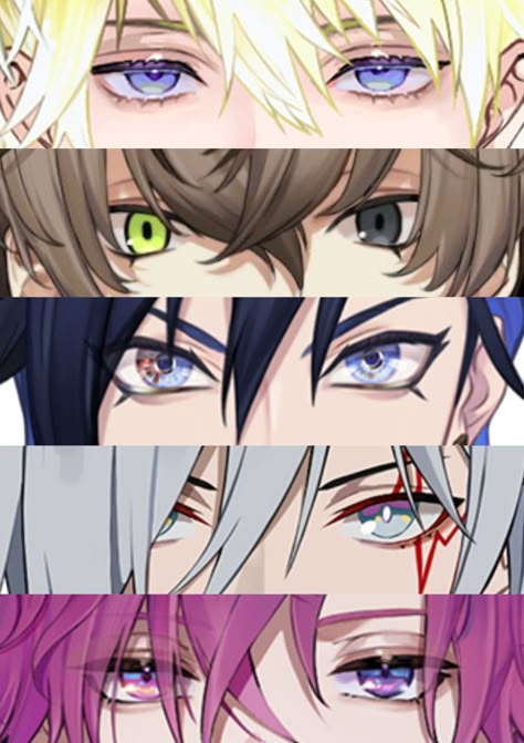 Vtuber Eyes Male, Pretty Anime Eyes, Vtuber Sheet, Vtuber Eyes, Male Vtuber, Eyes Male, Vtuber Reference, Eye References, V Model