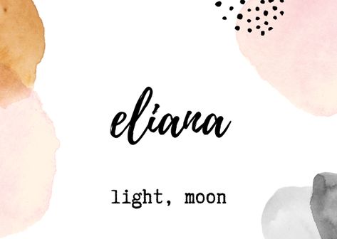 Eliana Eliana Name, Eloise Name, Clara Name, Name Drawings, Meaningful Names, Love Mom Quotes, Beautiful Names, Calligraphy Name