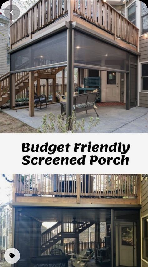 Screened In Garage Ideas, Deck Over Patio Ideas, Patio Roofs On A Budget, Deck Ideas 2023, Backyard Closed Patio Ideas, Backyard On Budget Ideas, Front And Back Porch Ideas, Backyard Deck And Patio Ideas Budget, Backyard Covered Patio Ideas Budget